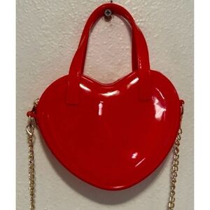 NEW Heart Candy Bag Red Two-Way Chain Strap Jelly Cute Girly Y2K 2000s